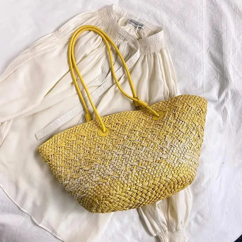 Handmade Women's Handbags big  Woven Female Shoulder Bag Summer Straw Beach Bags Shopper Baskets Bohemian Rattan Tote Bag