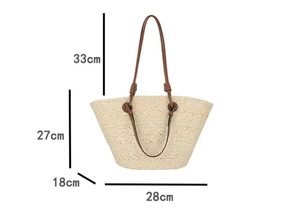 Handmade Women's Handbags big  Woven Female Shoulder Bag Summer Straw Beach Bags Shopper Baskets Bohemian Rattan Tote Bag