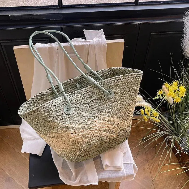Handmade Women's Handbags big  Woven Female Shoulder Bag Summer Straw Beach Bags Shopper Baskets Bohemian Rattan Tote Bag