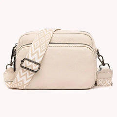 Genuine Leather Women Shoulder Bag Wide Strap Solid Color Crossbody Bags Luxury Design Handbags Mobile Phone Bag bolsa feminina