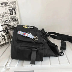 Shoulder bag, men's bag, new trendy brand, casual fashion crossbody bag, handy, simple and versatile, student cargo backpack
