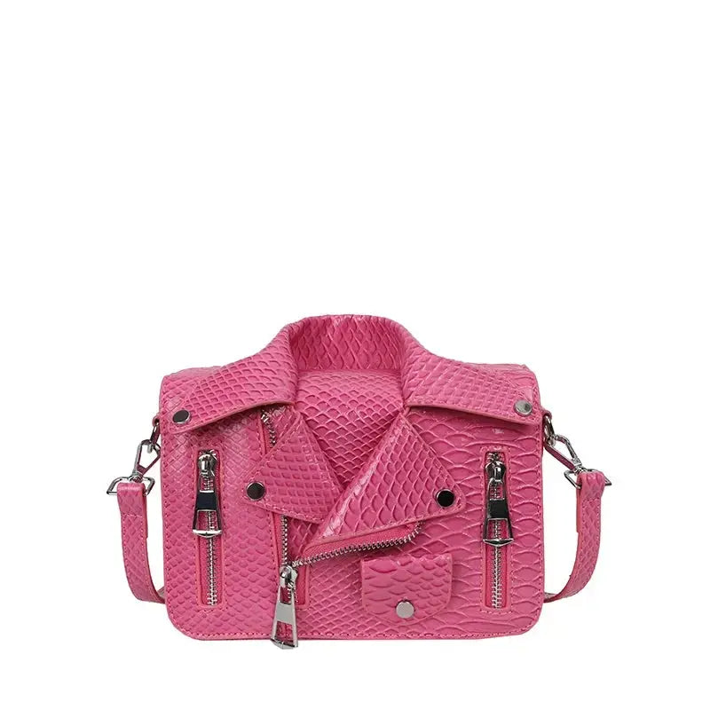 Shoulder Bag Tote 2025 Trend Lapel Jacket Women's Bag  Purse Fashion Rivets Zipper Female Crossbody Bag Luxury Handbag