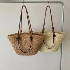 Handmade Women's Handbags big  Woven Female Shoulder Bag Summer Straw Beach Bags Shopper Baskets Bohemian Rattan Tote Bag