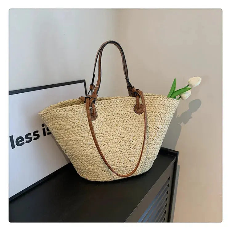 Handmade Women's Handbags big  Woven Female Shoulder Bag Summer Straw Beach Bags Shopper Baskets Bohemian Rattan Tote Bag