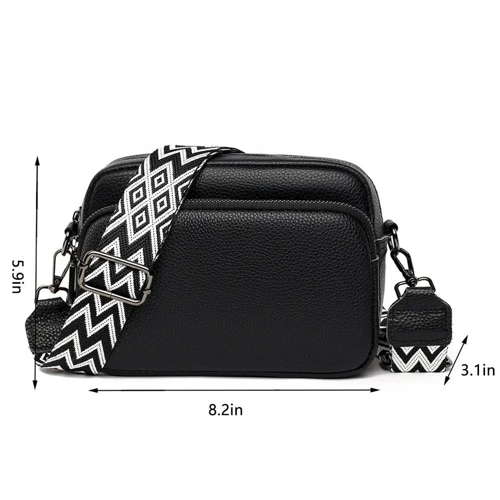Genuine Leather Women Shoulder Bag Wide Strap Solid Color Crossbody Bags Luxury Design Handbags Mobile Phone Bag bolsa feminina