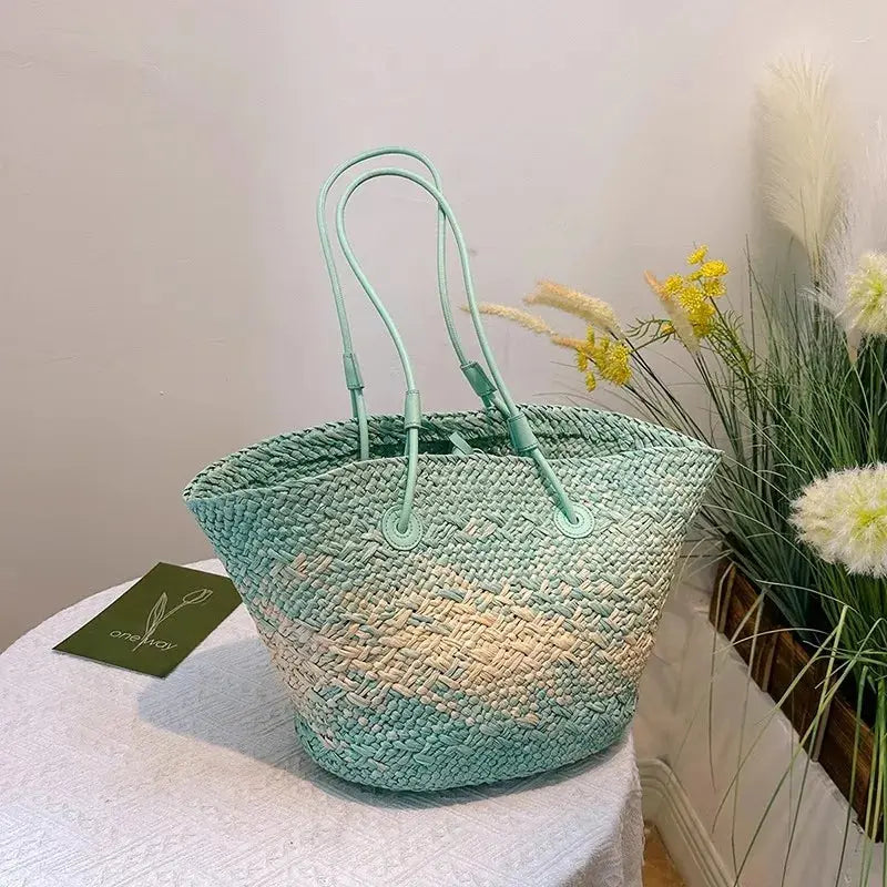Handmade Women's Handbags big  Woven Female Shoulder Bag Summer Straw Beach Bags Shopper Baskets Bohemian Rattan Tote Bag